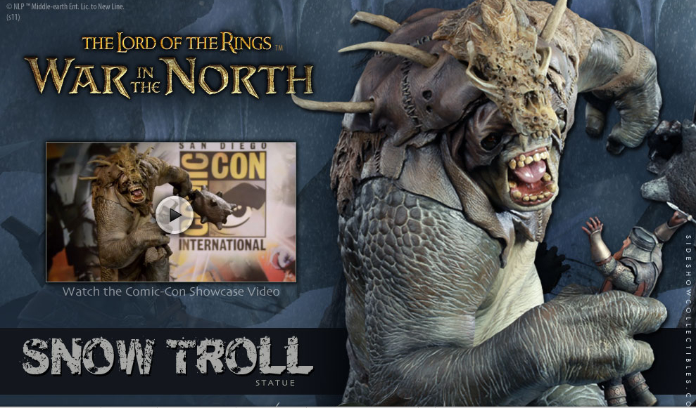 Sideshow Collectibles Reveals War in the North Snow Troll