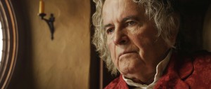 Ian Holm as old Bilbo in The Hobbit: An Unexpected Journey.