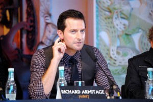 Richard Armitage listens to a question during a press conference before the World Premiere of The Hobbit: An Unexpected Journey in Wellington, New Zealand.