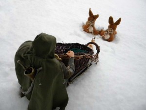 Legolas with bunny sled