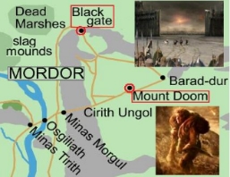 map Battle of Morannon and Mt Doom March 25