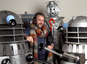 Peter Jackson with his Doctor Who collection