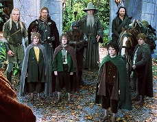 The main characters of the Fellowship of the Ring gather at the Council of Elrond.