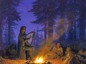 Finrod Felagund and the people of Bëor; art by Ted Nasmith.