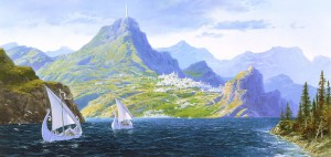 White Ships from Valinor by Ted Nasmith