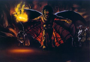Lord of the Rings concept art. Balrog by Ralph Bakshi.