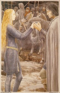 Eowyn and Aragorn by Alan Lee.