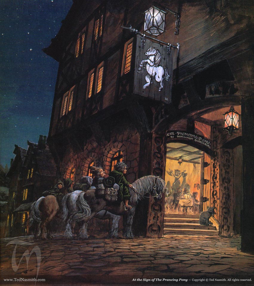 At the Sign of The Prancing Pony, by Ted Nasmith