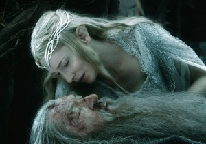 Galadriel and Gandalf at Dol Guldur.