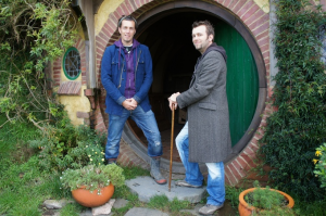 Royd Tolkien and his brother Mike visit Hobbiton.